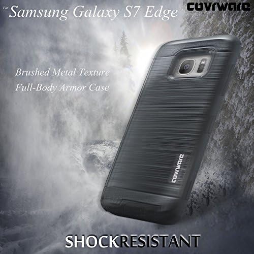 Covrware Galaxy S7 Edge Case, [מיכל ברזל] w/ [מגן מסך כיסוי מלא] חובה כבדה שריון נרתיק מחוספס בגוף מלא